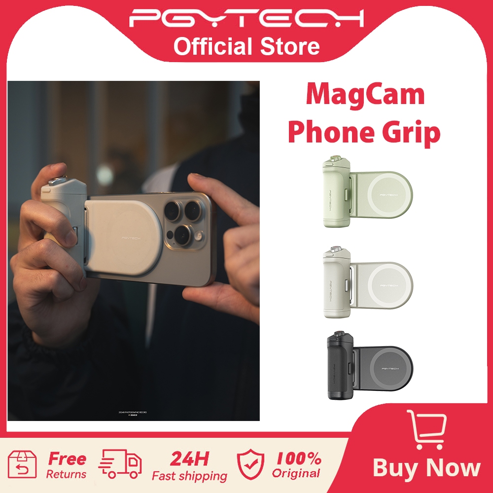 【ร้านค้าอย่างเป็นทางการ】PGYTECH MagCam ที่จับโทรศัพท์ - ที่จับโทรศัพท์มือถือ 3-in-1 พร้อมแท่นชาร์จไร