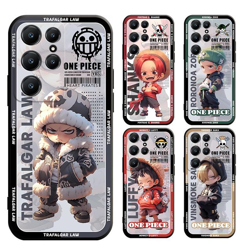 เคสสําหรับ Samsung S25 S24 PLUS ULTRA FE Cover one piece luffy zoro ace Soft Case