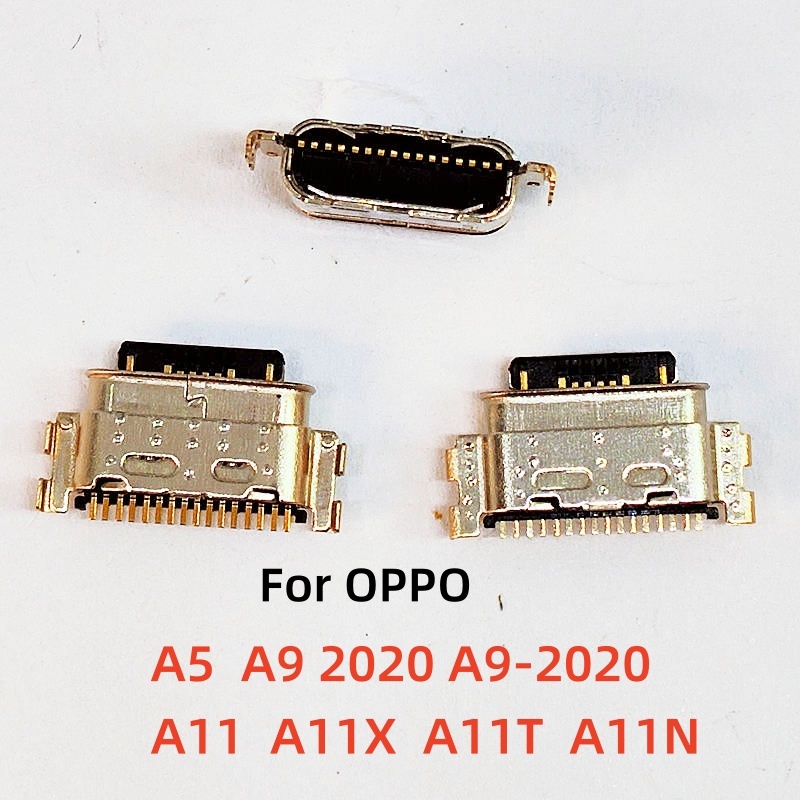 10-50pcs สําหรับ OPPO A5 A9 2020 A9-2020 A11 A11X A11T A11N USB ชาร์จพอร์ต Dock Plug Charger Connector ซ็อกเก็ตซ่อมเปลี่ยนชิ้นส่วน