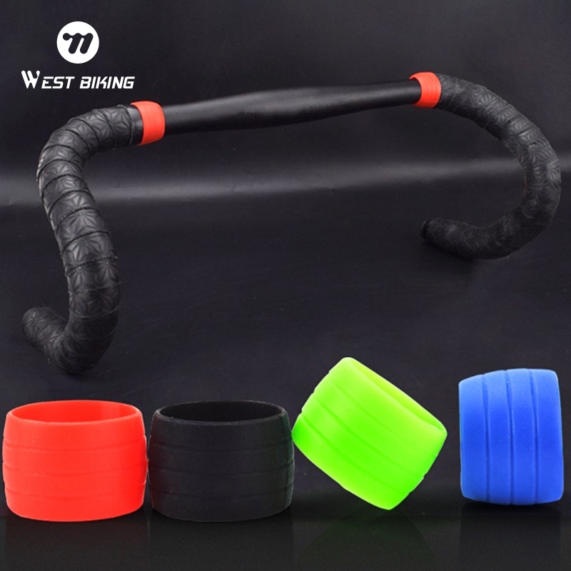 WEST BIKING เทปซิลิโคน กันน้ํา กันการสึกหรอ สําหรับติดแฮนด์รถจักรยาน (2 ชิ้น)