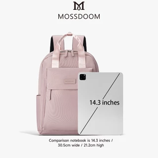 MOSSDOOM Herve Backpack กระเป๋าเป้สะพายหลังผู้หญิงสไตล์วิทยาเขตความจุขนาดใหญ่