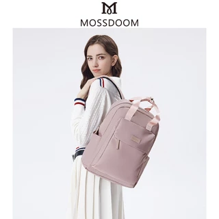 MOSSDOOM Herve Backpack กระเป๋าเป้สะพายหลังผู้หญิงสไตล์วิทยาเขตความจุขนาดใหญ่