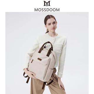 MOSSDOOM Herve Backpack กระเป๋าเป้สะพายหลังผู้หญิงสไตล์วิทยาเขตความจุขนาดใหญ่