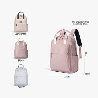 MOSSDOOM Herve Backpack กระเป๋าเป้สะพายหลังผู้หญิงสไตล์วิทยาเขตความจุขนาดใหญ่
