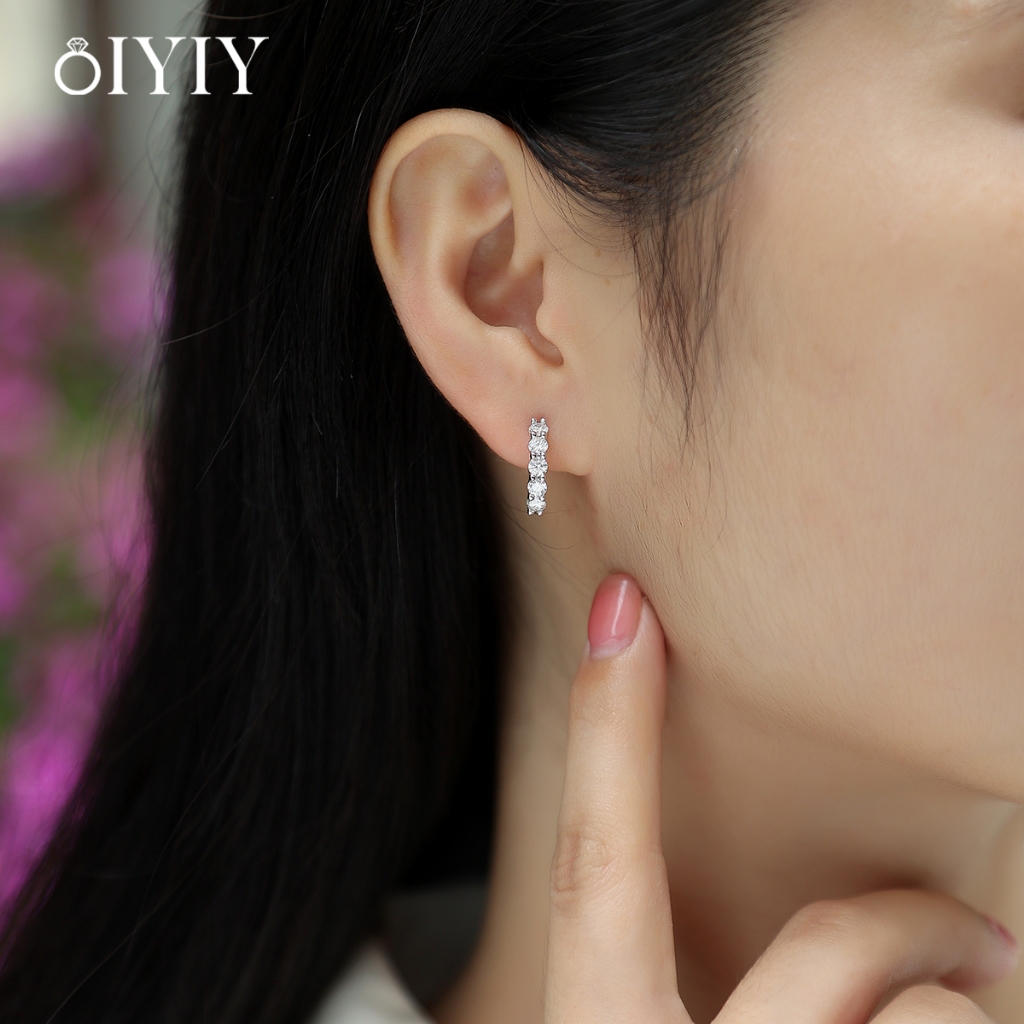 แท้ Moissanite Earring ต่างหูเงินแท้ S925 เพชรโมอีส ชาย หญิง เครื่องประดับยอดฮิต vvs/D ใบรับรองGRA ราคา ถูกที่สุด ดีลบีเคเค แกลเลอรีภาพที่ 4