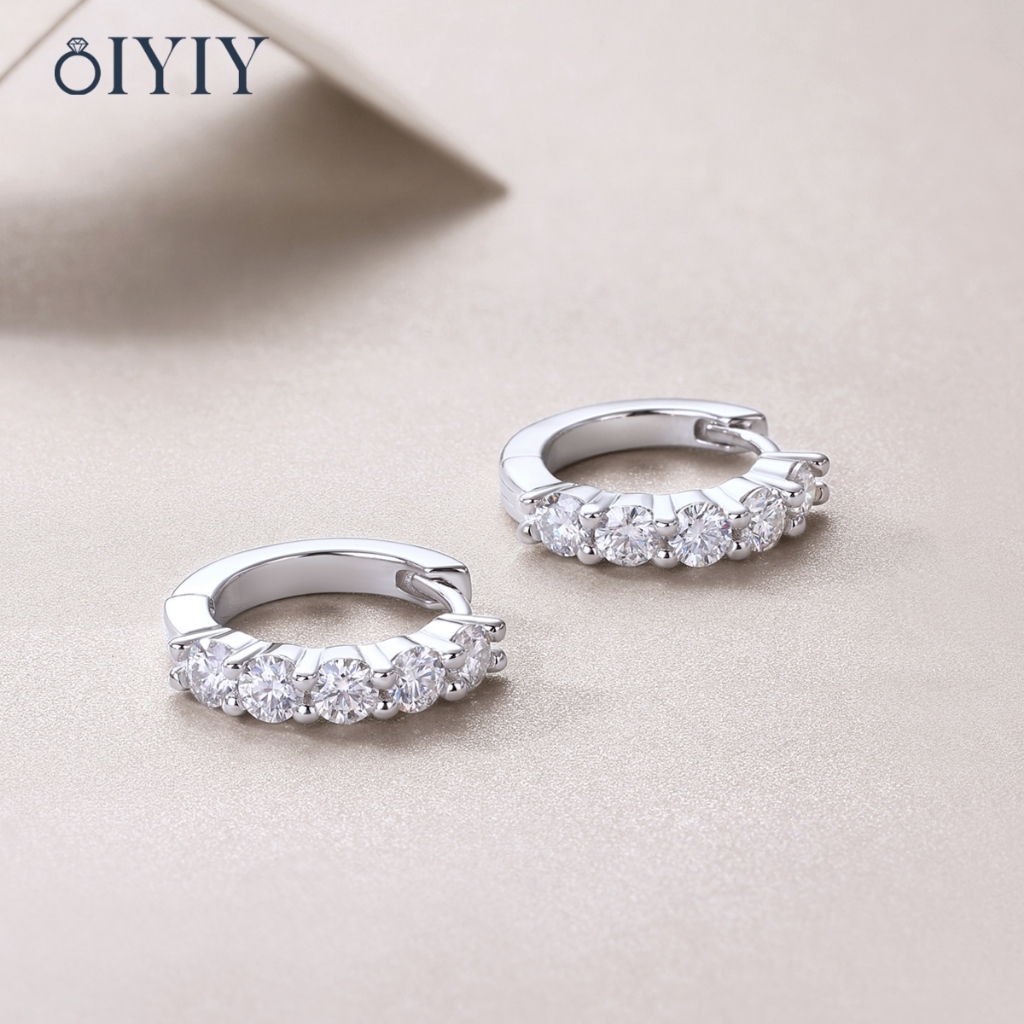 แท้ Moissanite Earring ต่างหูเงินแท้ S925 เพชรโมอีส ชาย หญิง เครื่องประดับยอดฮิต vvs/D ใบรับรองGRA ราคา ถูกที่สุด ดีลบีเคเค แกลเลอรีภาพที่ 6