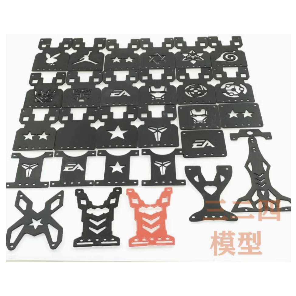 Mini 4wd ที่จับสีดํา CNC แผ่นแดมเปอร์ด้านหลังสําหรับแชสซี MS MSL(MINI 4WD CNC catcher black for MS MSL chassis)