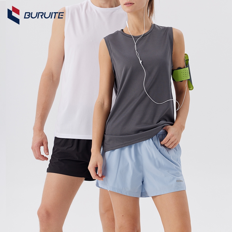 【BURUITE】กางเกงวิ่ง 2IN1 มีซับใน แบบชายและหญิง รุ่นอัพเกรด กางเกงขาสั้น ผ้าร่มแห้งไว ใส่ออกกำลังกาย
