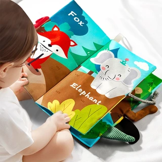 ของเล่นหนังสือผ้าสำหรับเด็ก หนังสือหางสัตว์ ซักได้ กัดได้ เด็ก6เดือน การศึกษาแรกเริ่ม การรู้จัก การปลูกฝัง ของเล่นพัฒนาสติปัญญา