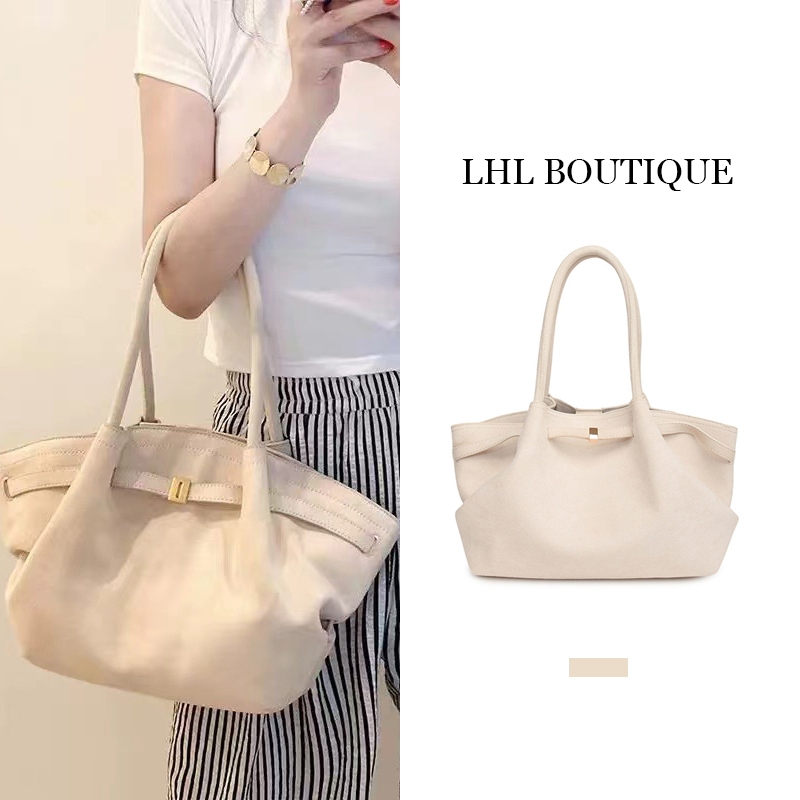 LHL BOUTIQUE ความจุขนาดใหญ่ totes ผู้หญิงใหม่อาวุโส sentong ฉินไม่ได้ใช้งานสไตล์ไหล่เกี๊ยวถุงใหญ่