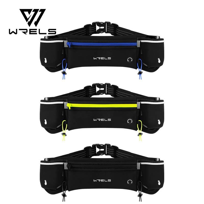 WRELS กระเป๋าคาดเอววิ่งพร้อมขวดใส 2 ขวด 180 มล. - ชุดให้ความชุ่มชื้นสําหรับเล่นกีฬาสําหรับการวิ่งจ๊อกกิ้ง