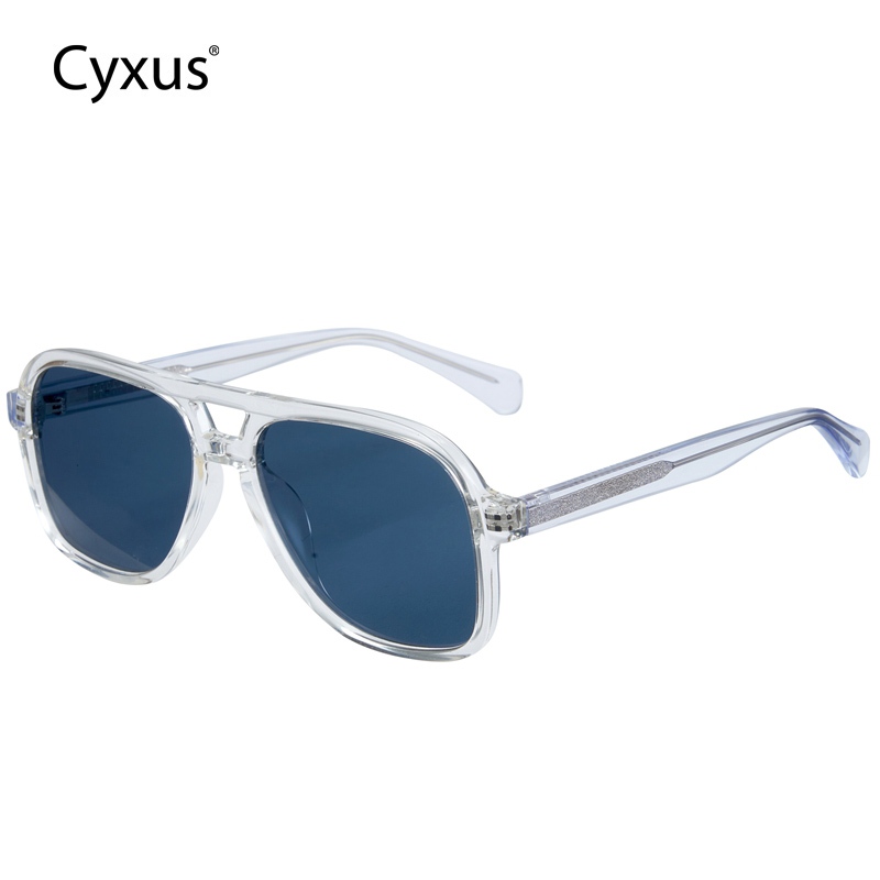 Cyxus แว่นกันแดดโพลาไรซ์ Golf Large Square Double Bridge Frame P1581
