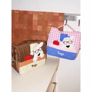 Tagi. กระเป๋าใส่ของใช้ในห้องน้ำ กระเป๋าเก็บเครื่องสำอาง แบบพกพา ลายลูกสุนัขสุดน่ารัก Cosmetic Bag