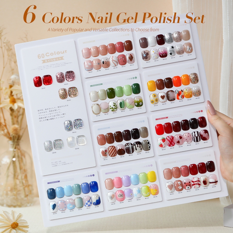 Ur SUGAR ชุดยาทาเล็บเจล UV LED กึ่งถาวร 10 สี สําหรับตกแต่งเล็บ DIY