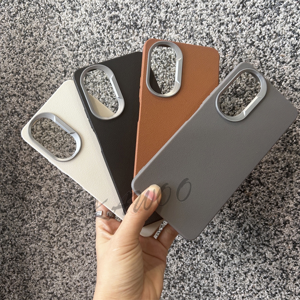 Honor 200 Lite 100 Pro 90 50 70 หนัง Soft TPU Slim Case Cover พร้อมแหวนกล้องที่ถอดออกได้