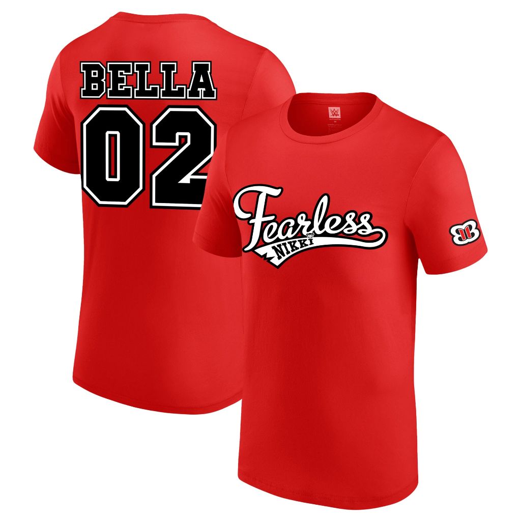 เสื้อยืด Nikki Bella Fearless สีแดงสําหรับผู้ชาย