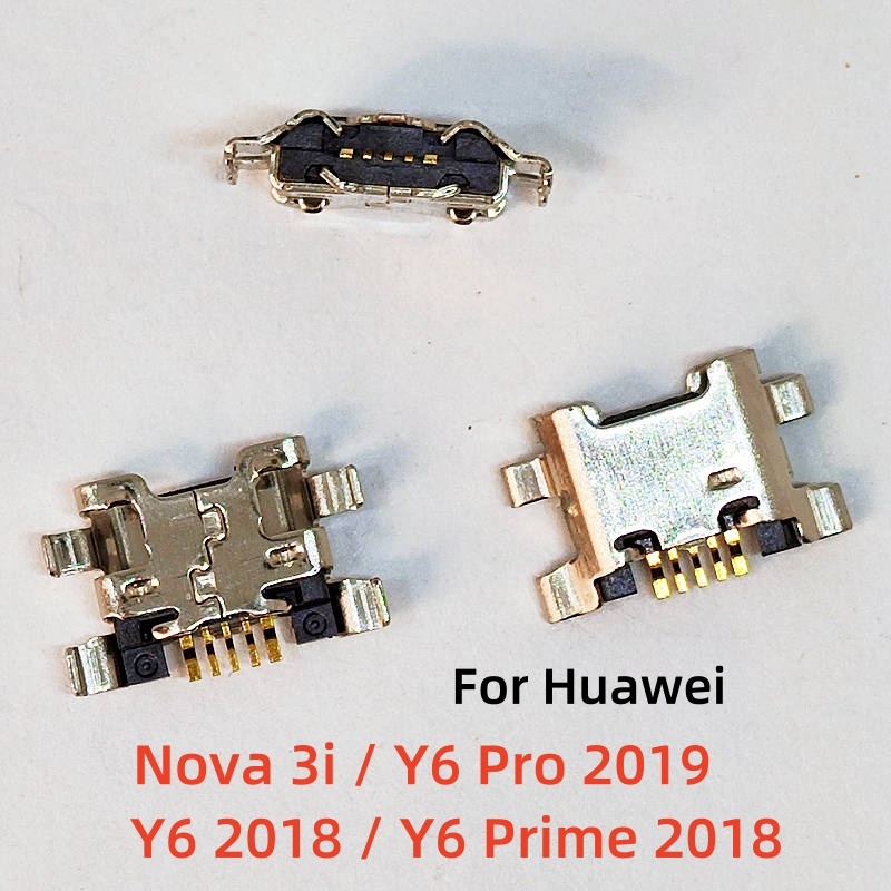 10-50pcs แท่นชาร์จ USB Charger พอร์ตปลั๊กแจ็คสําหรับ Huawei Nova 3i/Y9 Y8S Y7 Y6 Pro Prime 2019 Y5 Lite 2018/Enjoy 8 Plus 9 9E 9S 8E อะไหล่