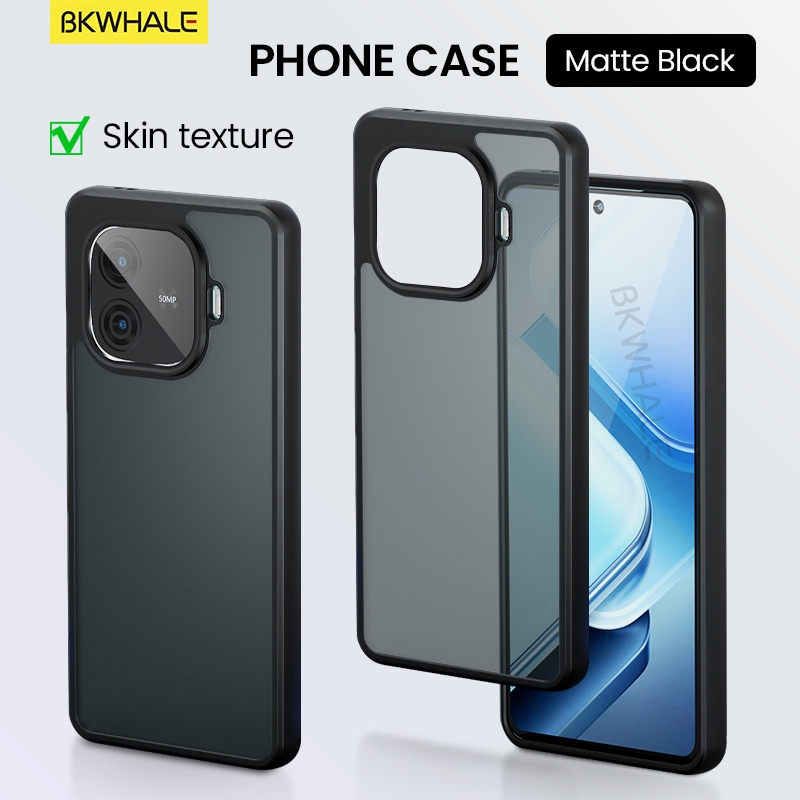 BKWHALE Matte โปร่งแสงเคสโทรศัพท์สําหรับ ViVO iQOO Z9 Z10 Turbo Z9S Z10X Neo11 Neo9S Neo9 iQOO 15 13 12 V30E V30 V40 V50 Lite V60 V70 Y100 Y200 Pro + Y400