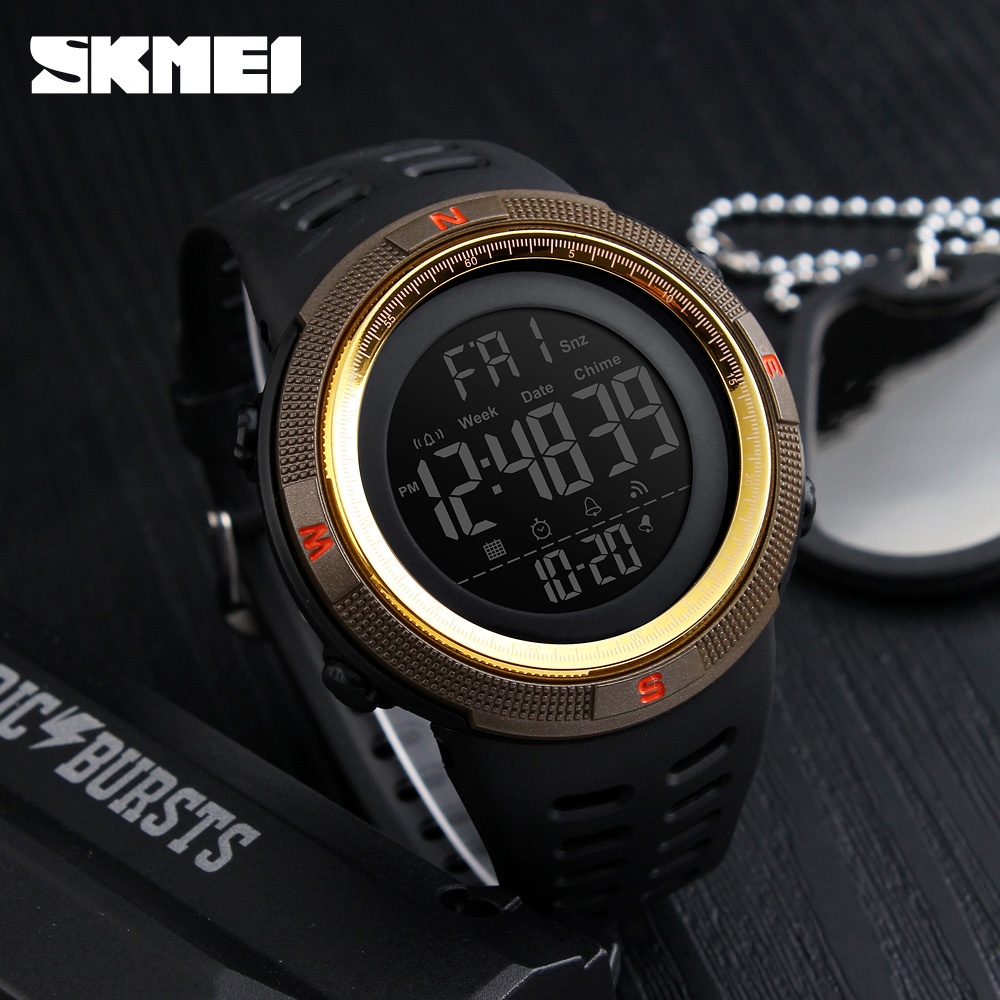 SKMEI สมี 1251 นาฬิกาทหาร นาฬิกาปลุก นาฬิกาดิจิตอลกันน้ํา กีฬา ผู้ชาย