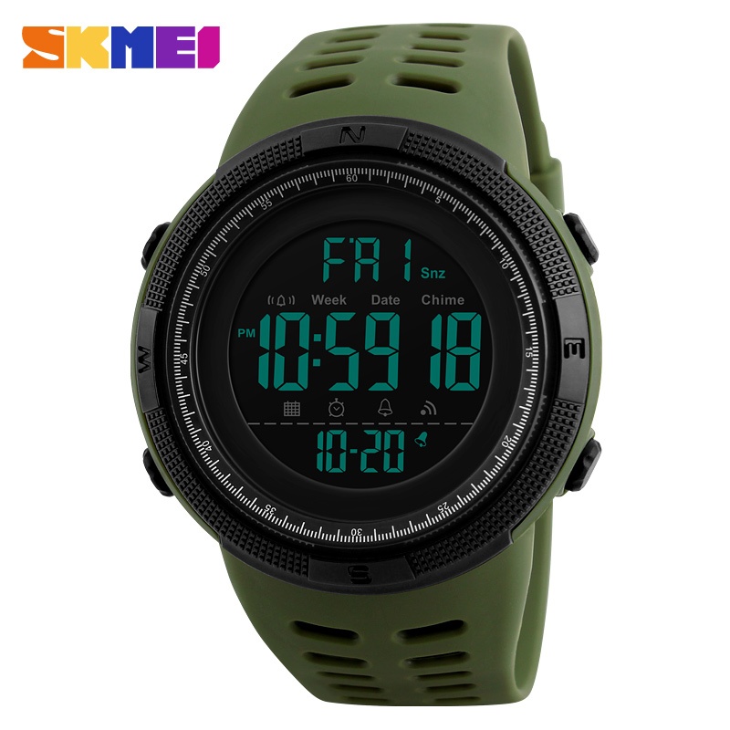 SKMEI สมี 1251 นาฬิกาทหาร นาฬิกาปลุก นาฬิกาดิจิตอลกันน้ํา กีฬา ผู้ชาย