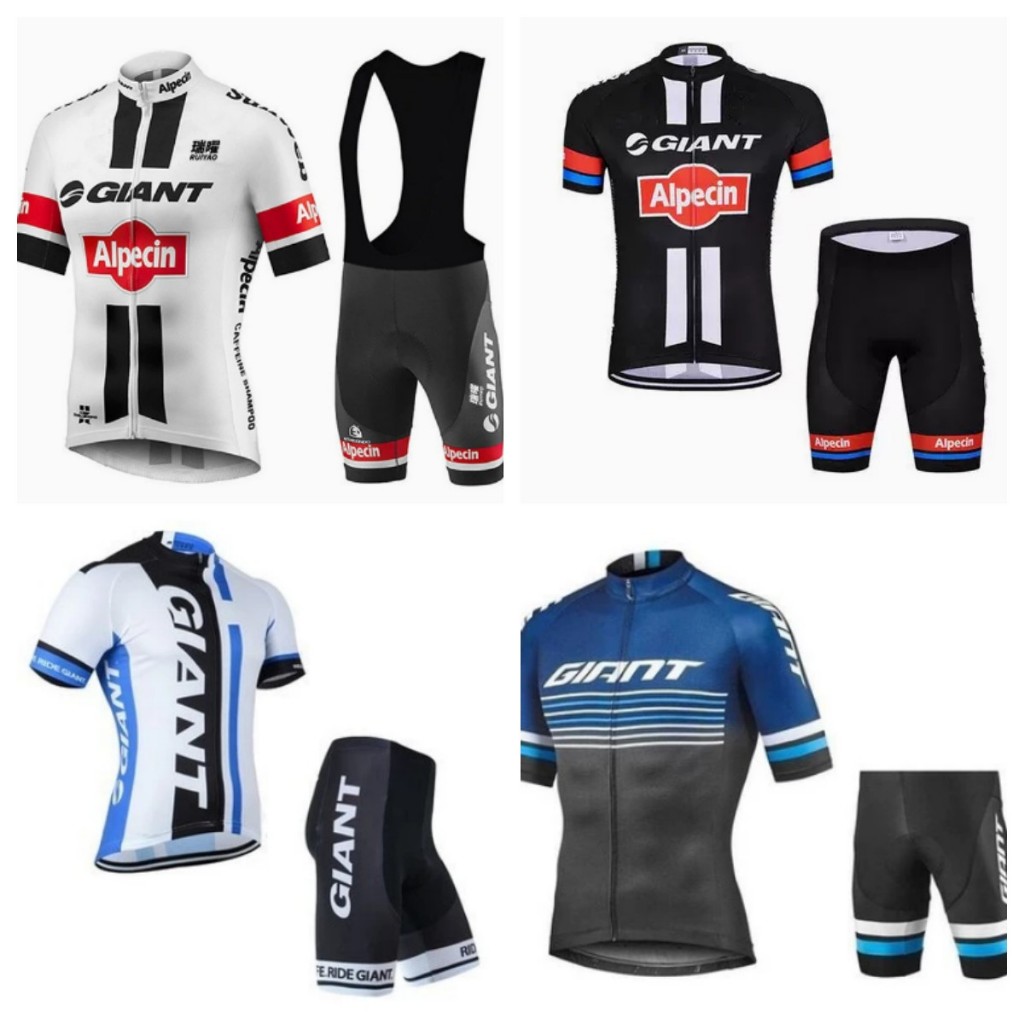 GIANT Mountain Bike Cycling Jersey Pants Suit Dynamic Bike Short-Sleeved Bike Jersey Bib Pants Suit 