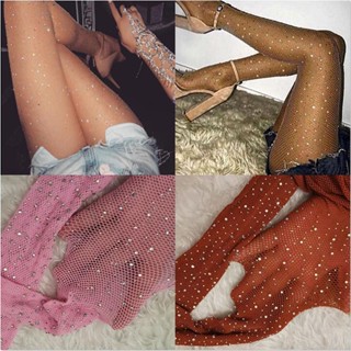 ผู้หญิง Fishnet สุทธิถุงเท้าตาข่ายฤดูร้อนคริสตัล Rhinestone …