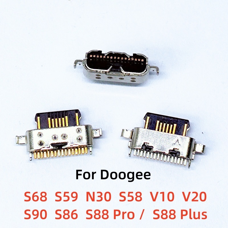 2-10 ชิ้น Usb Charger พอร์ตเชื่อมต่อแท่นชาร์จประเภท C ปลั๊กสําหรับ Doogee S68 S59 N30 S58 V10 V20 / S90 S86 S88 Pro / S88 Plus เปลี่ยนชิ้นส่วน