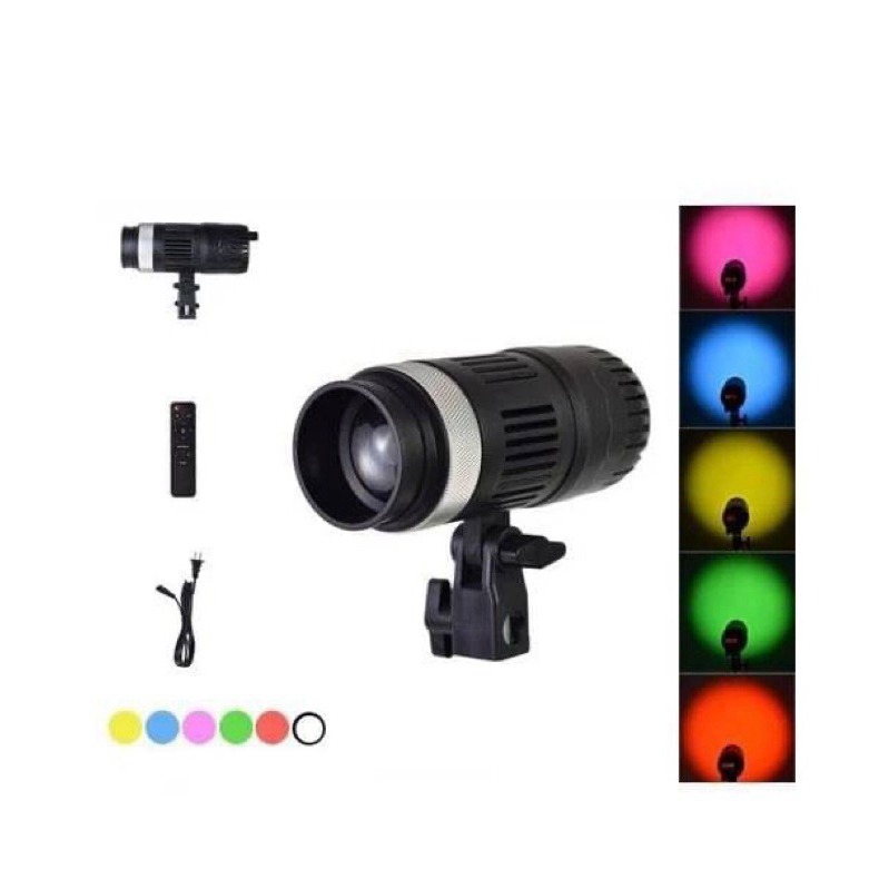 YM.80 สปอตไลท์ ถ่ายภาพ RGB5สี สปอร์ตไลท์ LED ถ่ายรูป ขาตั้ง2.1m+รีโมทควบคุมไฟรุ่น+ โฟกัส ปรับขนาดรูรับแสงได้