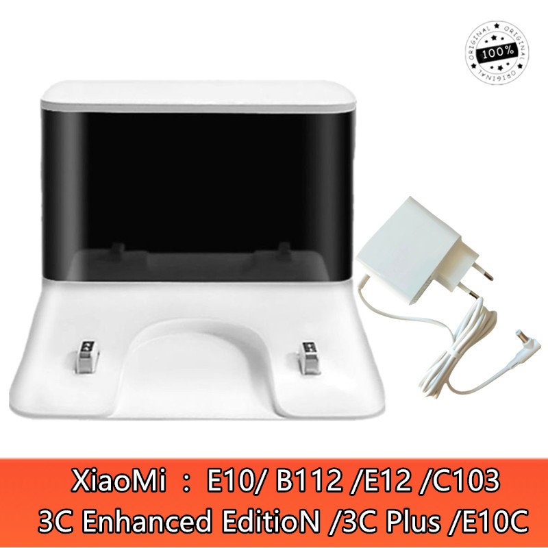 เครื่องดูดฝุ่นอะแดปเตอร์และแท่นชาร์จสําหรับ Xiaomi E10 E10C E12 Mijia Mop 3C Plus 3CEnhanced Edition หุ่นยนต์ดูดฝุ่น
