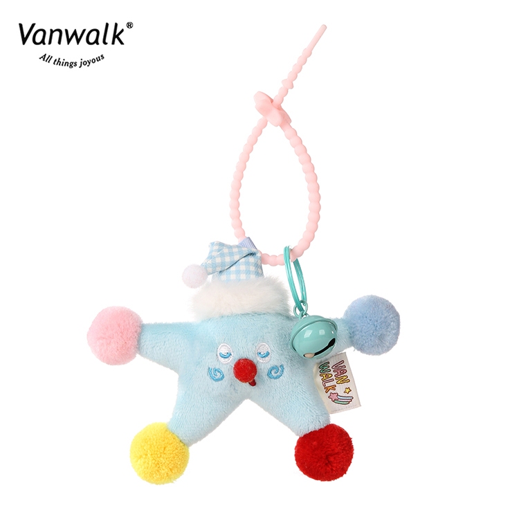 （เปลี่ยนเป็นของขวัญใหม่โดยอัตโนมัติเมื่อของขวัญเก่าหมด） Vanwalk Lucky Star K551 Creative Design Star Plush Pendant Bag Accessories