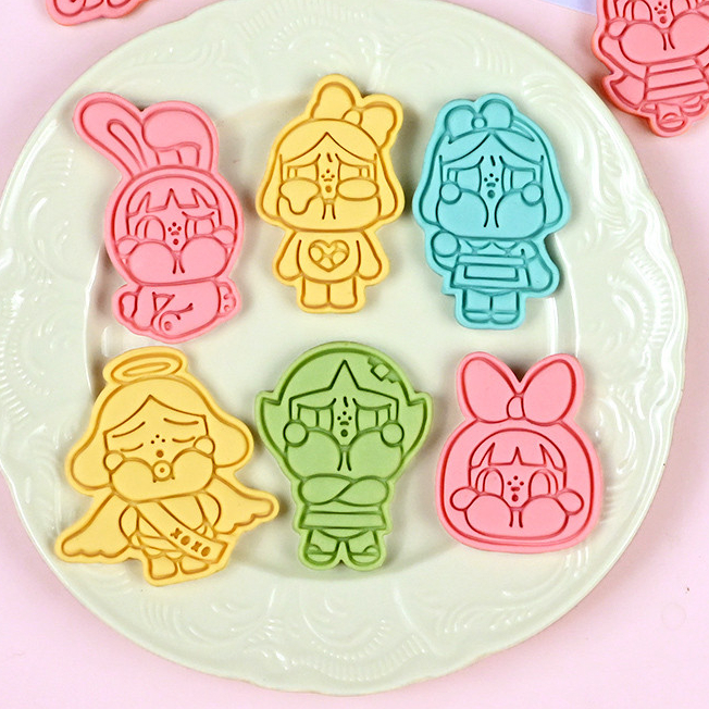 〖 Pop Mart Crying Baby Cartoon Biscuit Mold 〗 แม่พิมพ์บิสกิต 3d ล่าสุด แม่พิมพ์อบ 3d Tears Factory Series Mystery Box Merchanting Cookie F Ondant Baking Tools