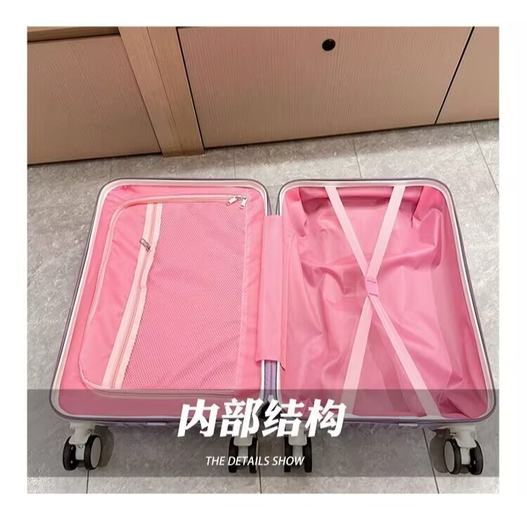 ใหม่ เคที แมว กระเป๋าเดินทางขนาด 20 นิ้วเทรนด์แฟชั่นล้อสากลกระเป๋าเดินทางนักเรียนลายการ์ตูนน่ารักรถเข็นกรณี