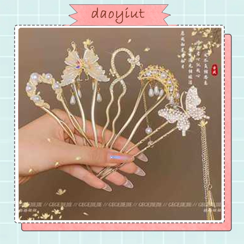 กิ๊บติดผมรูปตัวยูมุกพรีเมี่ยมฤดูใบไม้ร่วงกิ๊บติดผมสีทองสไตล์ใหม่