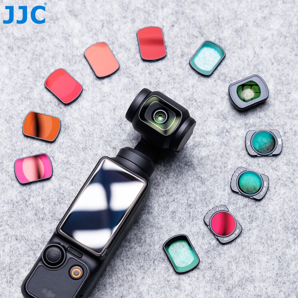 JJC ND/NDV/CPL/1/4 Black Mist Filter ชุดกรองหมอกสีดําสําหรับ DJI Osmo Pocket 3 กล้อง ฟิลเตอร์กระจายแสงสีดำความหนาแน่นเป็นกลางของแม่เหล็ก