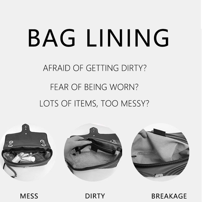 Bngin เหมาะสําหรับ GG Marmont กระเป๋าไนลอน กระเป๋าผ้า liner Multi-functional Travel ใส่กระเป๋าแต่งหน้า Organizer รูปร่างเรียงรายกระเป๋า Super กระเป๋าเครื่องสําอาง