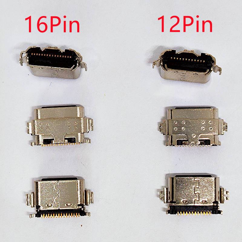 5-10pcs USB แท่นชาร์จพอร์ต Connector Charger แจ็คประเภท C 12pin 16Pin ปลั๊กสําหรับ TCL 9081 9080 9080G Tab 10S 9081X อะไหล่