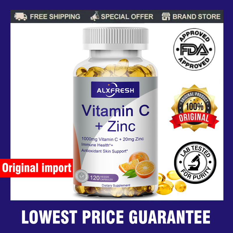 Vitamin C 1000mg Zinc 20mg | สูตรรวมวิตามินซีและสังกะสี บำรุงภูมิคุ้มกันสูงสุด พร้อมต้านอนุมูลอิสระ