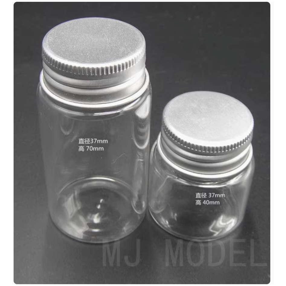ขวดแก้ว 40ml/70ml สําหรับ mini 4wd มอเตอร์รถแข่ง/แบริ่งใส 2 ชิ้น