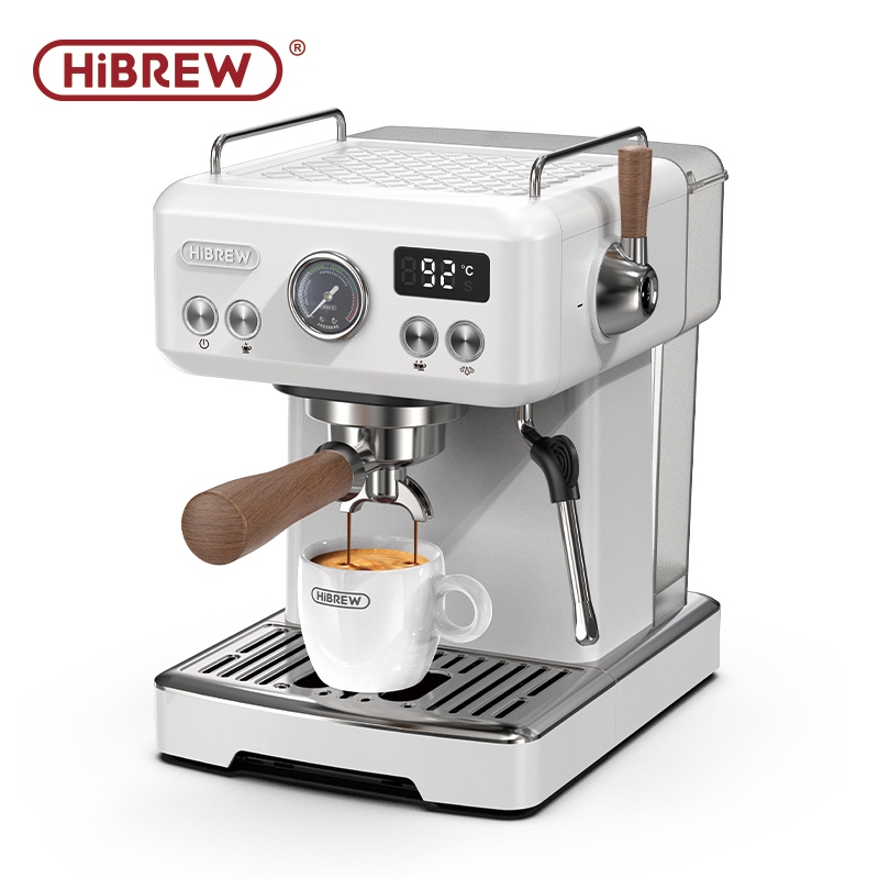 Hibrew กึ่งเครื่องชงกาแฟเอสเปรสโซอัตโนมัติ DIY ฟังก์ชั่น 20Bar Pressuer อุณหภูมิปรับสําหรับ Cappuccino & Latte H10plus