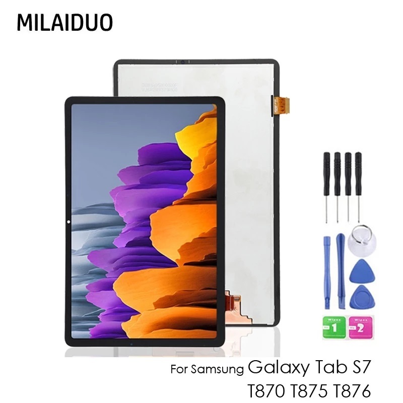 สําหรับ Samsung Galaxy Tab S7 T870 T875 T875 T876B จอแสดงผล LCD + Touch Digitizer Assembly