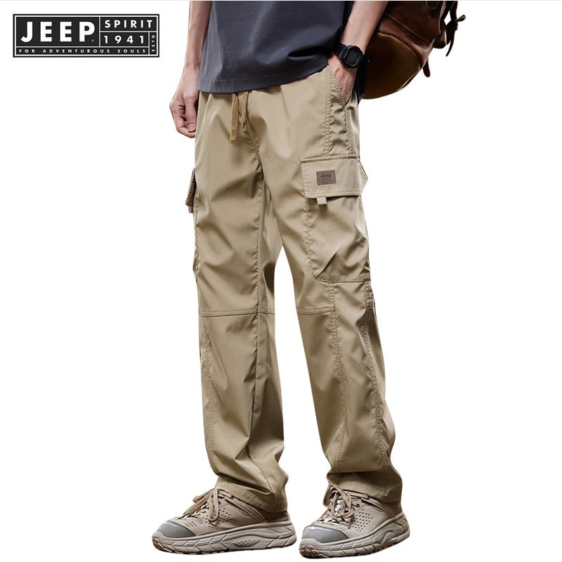 Jeep SPIRIT 1941 ESTD กางเกงโจมตีสไตล์บางทันสมัยสําหรับผู้ชาย