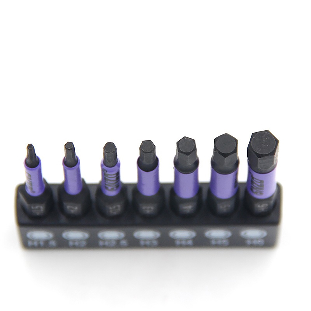 BERT🇹🇭｜7 ชิ้น ชุดดอกไขควง ชุดดอกไขควงกระแทกแม่เหล็ก (เมตริก) 1/4” ดอกไขควง S2 - รูปที่ 2