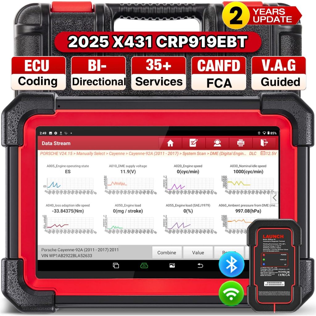 【COD】Launch X431 CRP919E เครื่องอ่านโค้ด BT CANFD DIOP ALL เครื่องมือวิเคราะห์ระบบ ECU Coding Active Test AF IMMO 31 Resets OBD2 Scanner PK CRP919X BT