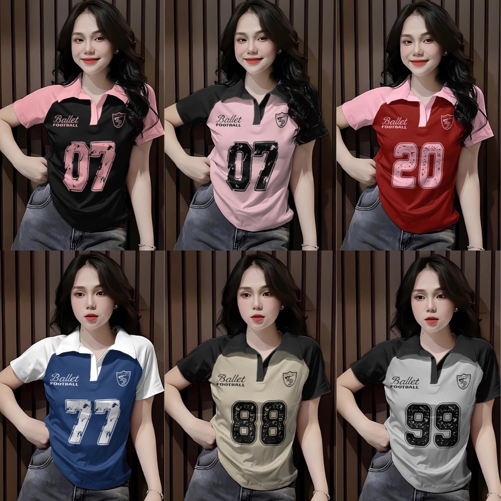 เกาหลี Y2K สไตล์โปโล V คอ Crop Top N0.88/99 เสื้อยืดแขนสั้นสําหรับผู้หญิงฤดูร้อนเสื้อโปโลสั้นเซ็กซี่สาวร้อน Slim Fit Top Street สวมใส่สําหรับสาว 2568