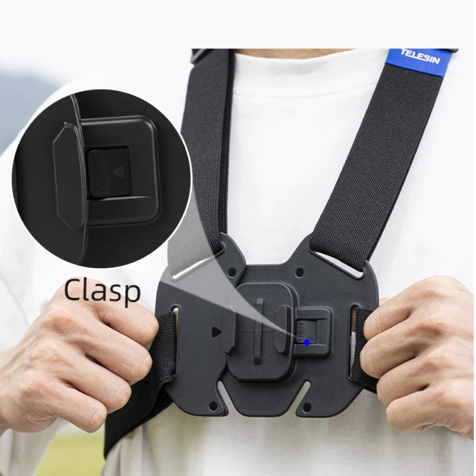 TELESIN New Vest Chest Strap for Action Cameras phone tripod รุ่นใหม่ สายคาดหน้าอก สายรัดหน้าอก รัดแน่น สำหรับ Gopro / DJI Osmo / Insta360 Chest Strap Mount Vest Chest Belt สายคาดหน้าอกกล้อง gopro mount gopro thumbnail 4