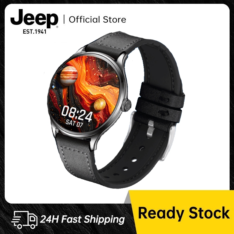 Jeep P12 นาฬิกาสมาร์ทวอทช์ ผู้ชาย หน้าจอ AMOLED รับสายโทรได้  นาฬิกาวัดความดันโลหิต เครื่องวัดอัตราก
