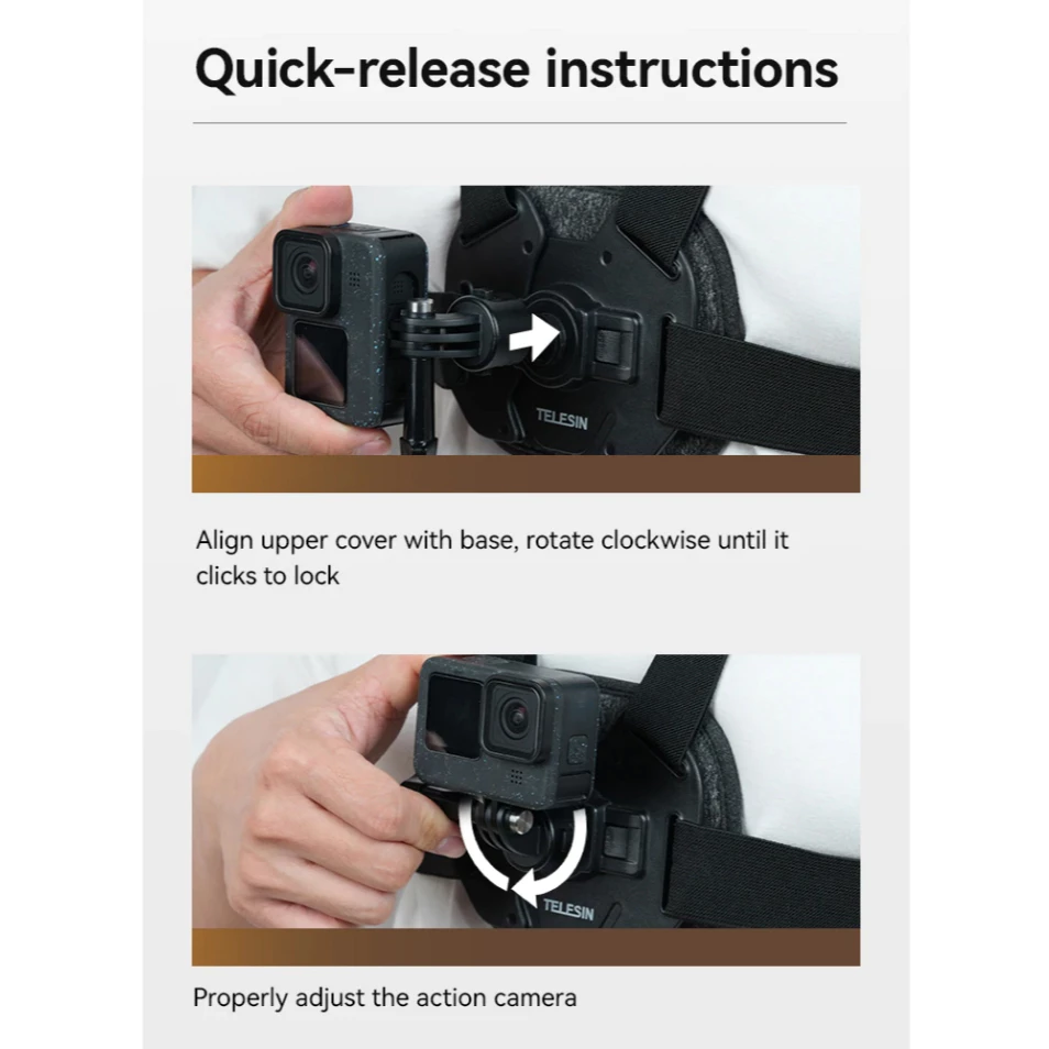 TELESIN New Vest Chest Strap for Action Cameras phone tripod รุ่นใหม่ สายคาดหน้าอก สายรัดหน้าอก รัดแน่น สำหรับ Gopro / DJI Osmo / Insta360 Chest Strap Mount Vest Chest Belt สายคาดหน้าอกกล้อง gopro mount gopro thumbnail 8