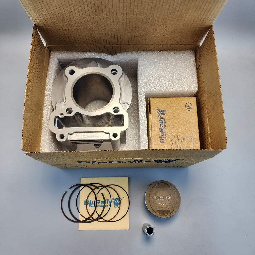 Yamaha Mio/Nouvo/Fino/Soul ชุดกระบอก Bore Up 58.5 มม.พร้อม Super Casting Pin15 มม.ลูกสูบสกู๊ตเตอร์กระบอกชุด