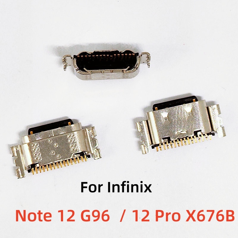 10-50pcs สําหรับ Infinix หมายเหตุ 12 G96 X663C X663D X670 / 12 Pro X676B USB ชาร์จพอร์ต Dock ซ็อกเก็ตปลั๊ก Charger Connector เปลี่ยนชิ้นส่วน