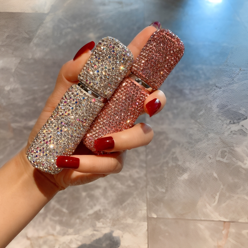 รีฟิล10มิลลิลิตรสเปรย์ขวดสําหรับเครื่องสําอางกลิ่นหอมประกาย พลอยเทียม น้ําหอมเครื่องฉีดน้ําตัวอย่างภาชนะที่ว่างเปล่าอุปกรณ์เดินทาง - รูปที่ 2